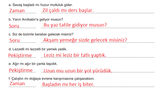 6. Sınıf Türkçe Ders Kitabı Cevapları Sayfa 65 Anka Yayıncılık (2. Tema Değerlendirme Soruları)