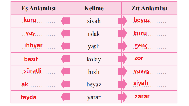 2. Sınıf Türkçe Ders Kitabı Cevapları Sayfa 115 Bilim ve Kültür Yayınları (Neler Öğrendik)