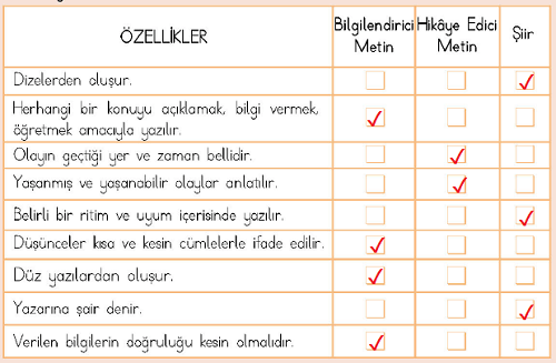 4. Sınıf Türkçe Ders Kitabı Cevapları Sayfa 73 MEB Yayınları (Tema Değerlendirme Çalışması)