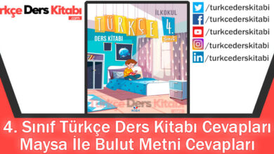 Maysa İle Bulut Metni Cevapları (4. Sınıf Türkçe MEB)