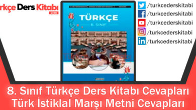 Türk İstiklal Marşı Metni Cevapları (8. Sınıf Türkçe Ferman)