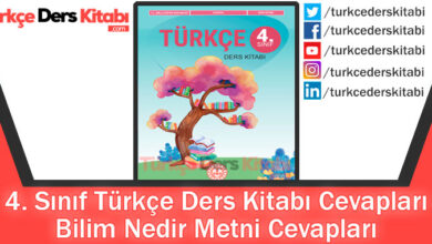 Bilim Nedir Metni Cevapları (4. Sınıf Türkçe MEB)