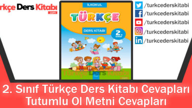 Tutumlu Ol Metni Cevapları (2. Sınıf Türkçe Bilim ve Kültür)