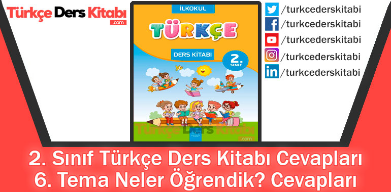 6. Tema Neler Öğrendik Cevapları (2. Sınıf Türkçe Bilim ve Kültür)