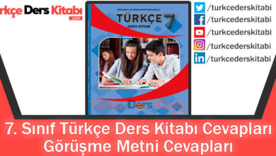 Görüşme Metni Cevapları (7. Sınıf Türkçe Dörtel)