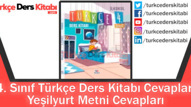 Yeşilyurt Metni Cevapları (4. Sınıf Türkçe KOZA)