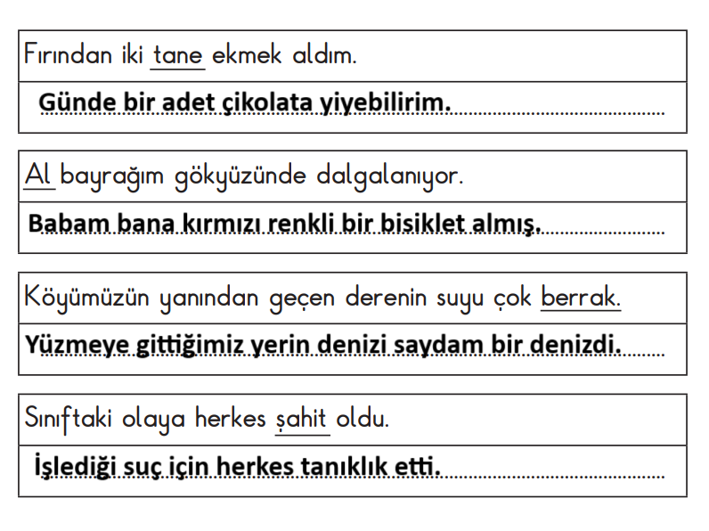 2. Sınıf Türkçe Ders Kitabı Sayfa 231 Cevapları MEB Yayınları