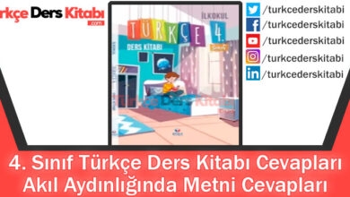 Akıl Aydınlığında Metni Cevapları (4. Sınıf Türkçe KOZA)