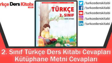 Kütüphane Metni Cevapları (2. Sınıf Türkçe MEB)