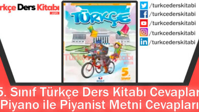 Piyano ile Piyanist Metni Cevapları (5.Sınıf Türkçe KOZA)